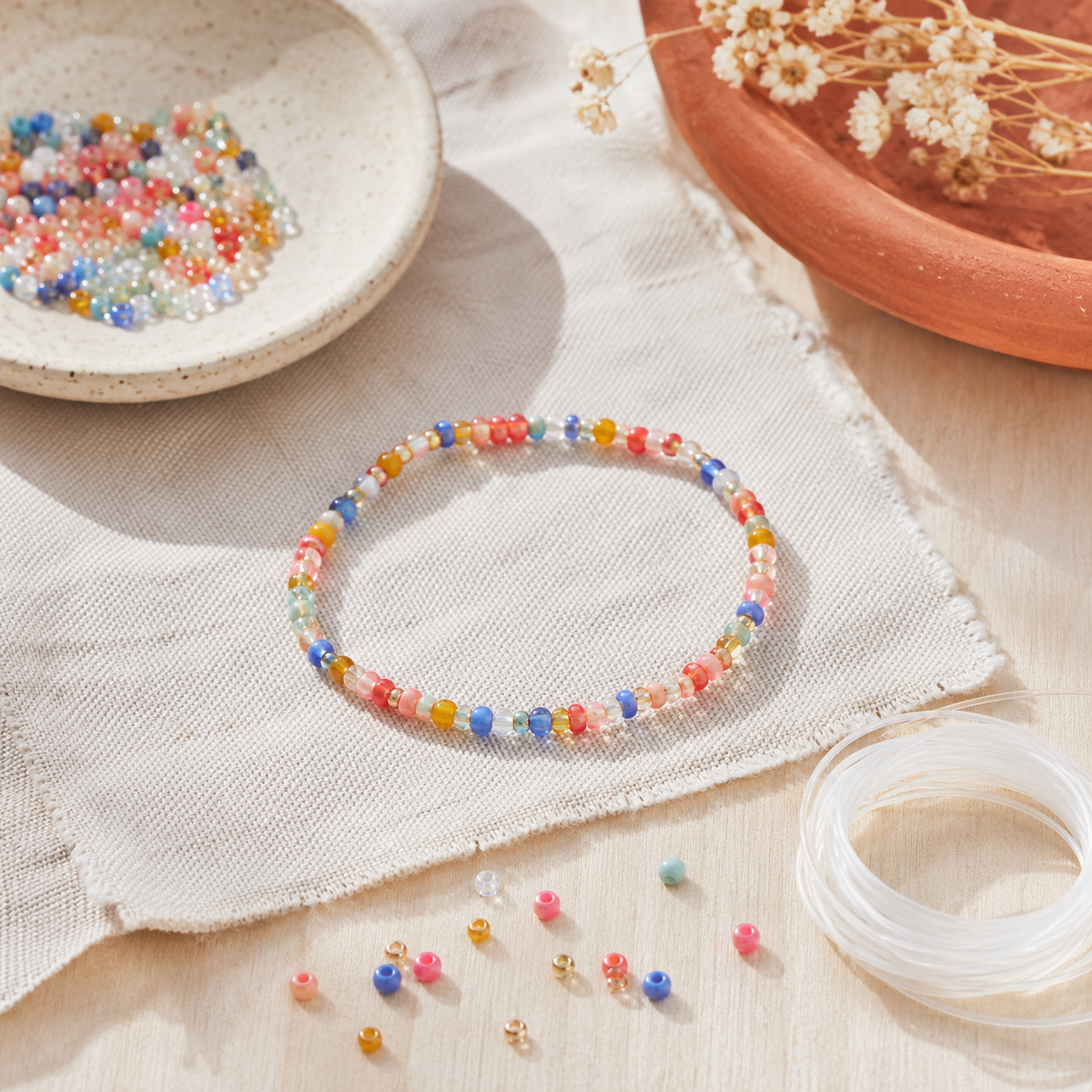 Bijou Beginnings — Beaded Bracelet Kit — finished make with kit materials