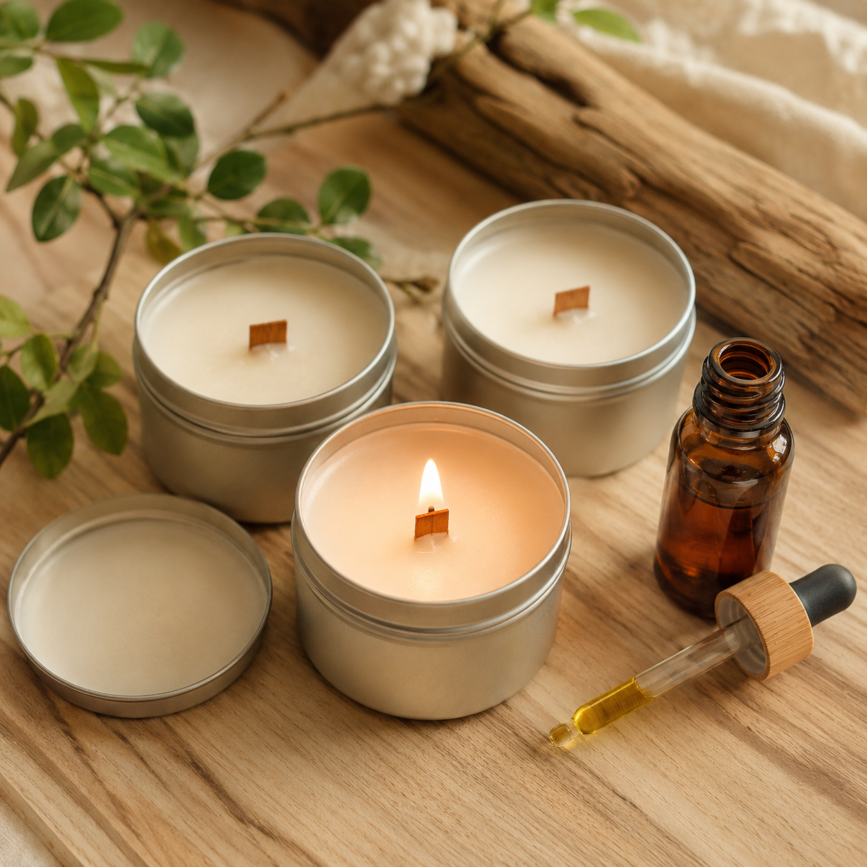 Soy Candle Trio Kit — finished make with kit materials